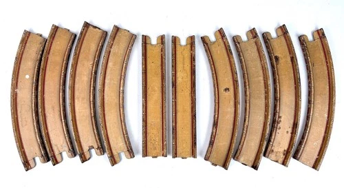 Vintage Tin 1930s Marx Speedway Track 10 piece Large Oval Raceway