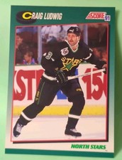 1991-92 Score Rookie and Traded - Craig Ludwig #11T - Minnesota North Stars