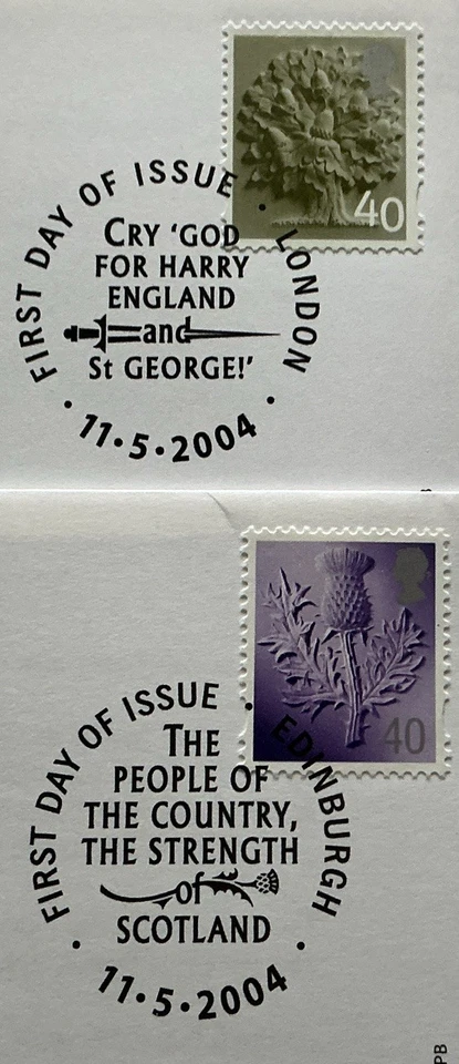 GB QEII 2004 Regionals Set Of 4 40p RM FDC London, Edinburgh, Belfast, Cardiff - Image 2 of 4
