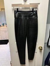 CeCe Faux Leather Ankle Leggings Black Solid XS Regular Women's Stylish Pants