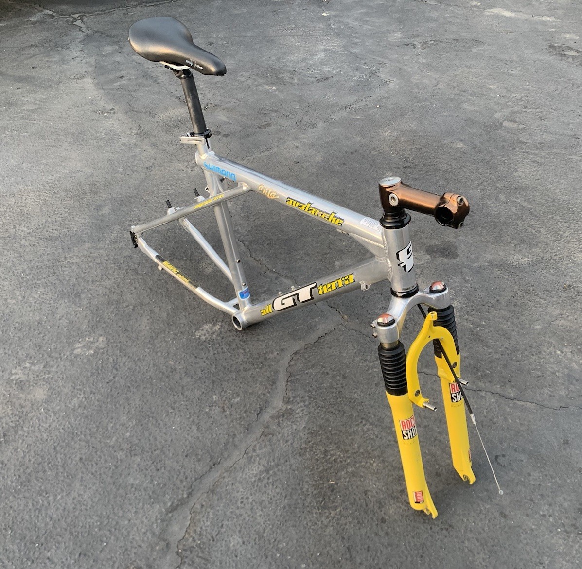 Vintage 90's GT Avalanche All Terra Mountain Bike Frame Polished