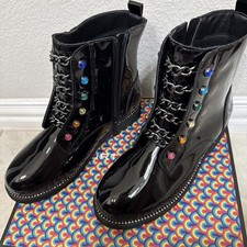 Girls Black Patent Boots size 5 M Kurt Geiger