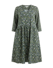 Womens Seasalt Jersey Dress ¾ Sleeve V Neck Cotton Foliage Maritime Cotton
