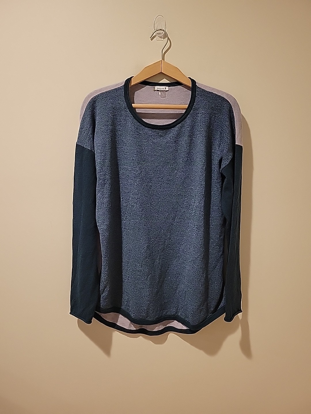 Smartwool Sweater Colorblock Shadow Pine Merino W… - image 1