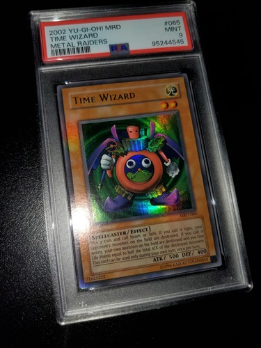Yugioh 2002 Time Wizard OG Print MRD-065 PSA 9 - Picture 5 of 12
