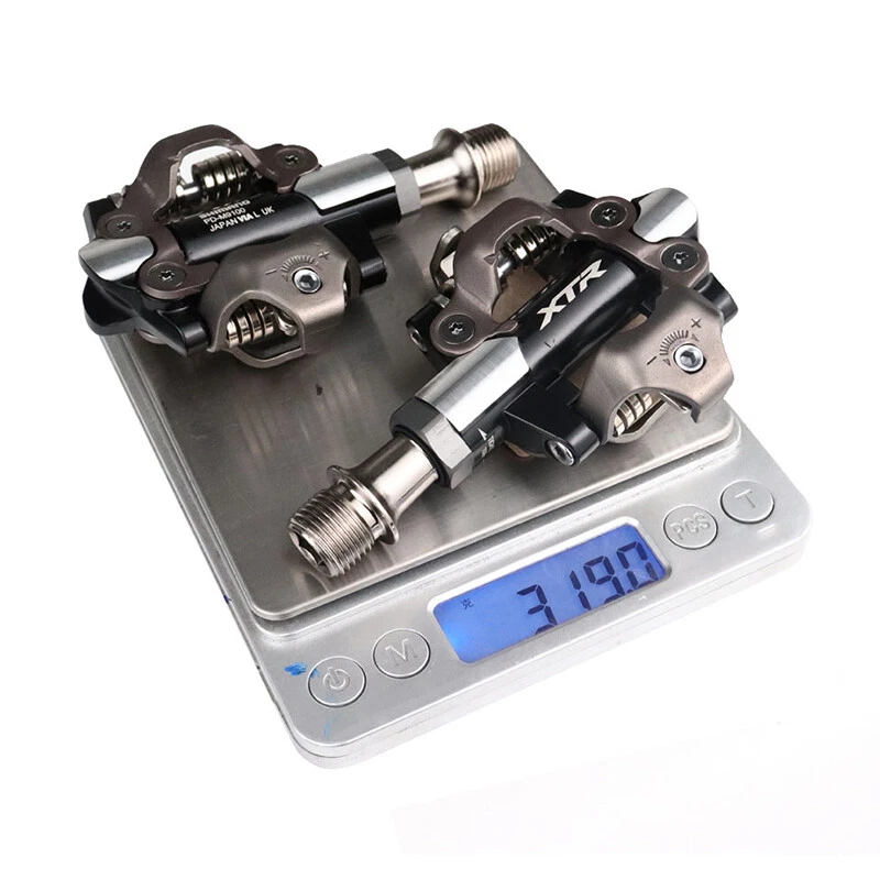 Pedali senza clip Shimano XTR Race PD-M9100 SPD Mountain XC bici con tacchetti SH51 - Immagine 3 di 4