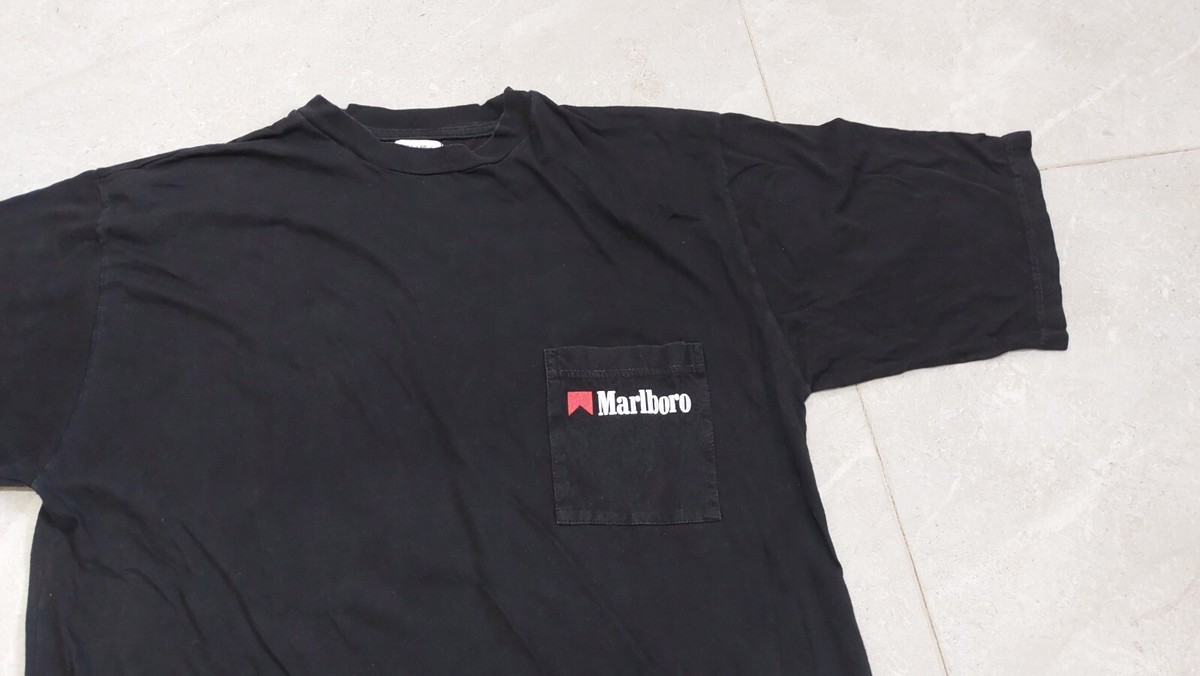 Vintage T-shirt Marlboro Black 90s T-shirt Size XL | eBay