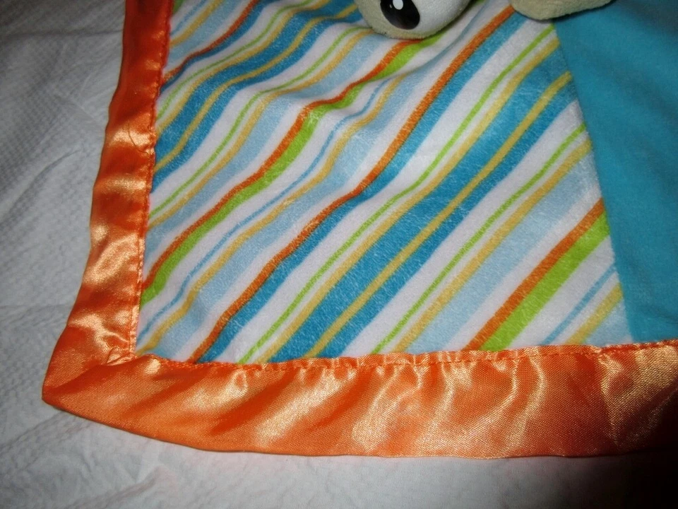 Disney Bebé Squirt Tortuga Parche Naranja Lovey Manta de Seguridad Peluche Buscando a Nemo Foto 4 de 4