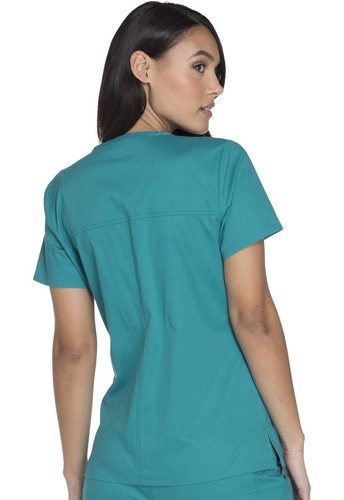 Scrubs for Women Workwear Core Stretch V-Neck Top, Soft Brushed Twill Plus Size - Picture 5 of 7