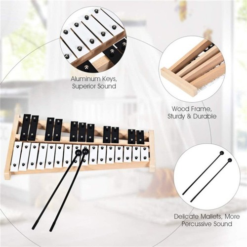 27 Note Glockenspiel Xylophone Aluminum Instrument Foldable w/ Bag Gift - Picture 15 of 24