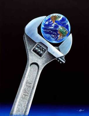 Environmental Accent & Decor Tile Kurt Burmann Climate Change Art KB012AT
