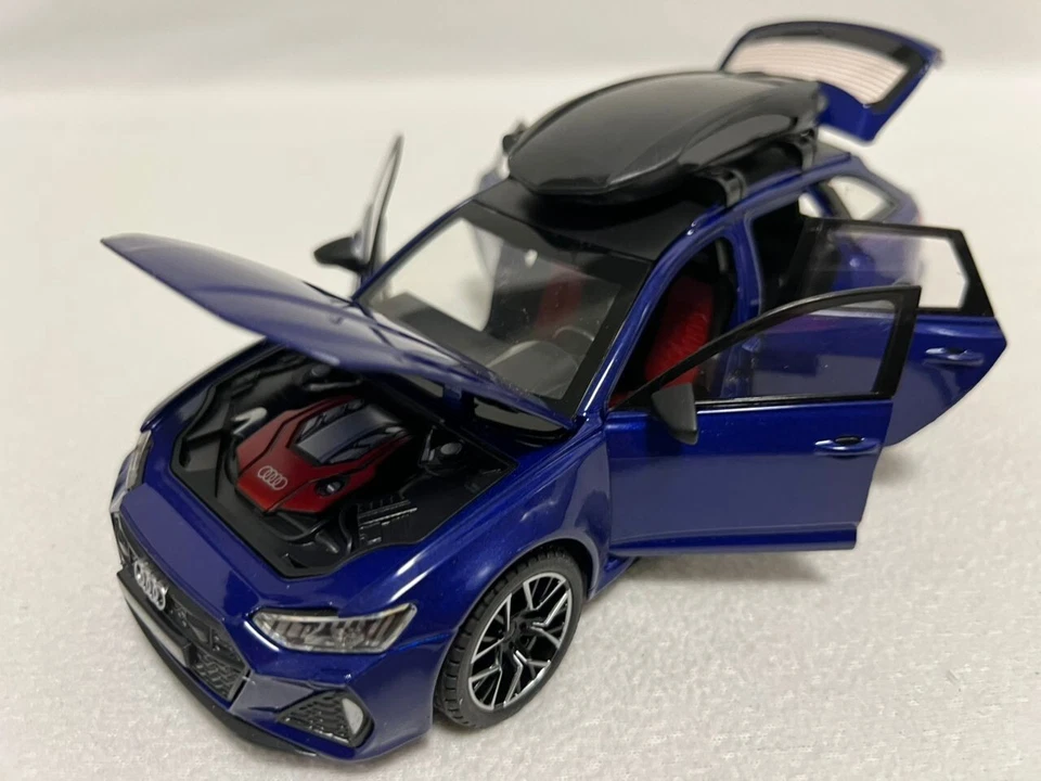 1:24 AUDI RS6 Avant Racing Diecast Alloy Sport Toy Car Model Display Collectible - Image 4 of 4
