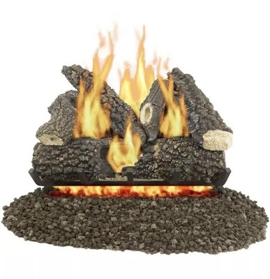 Pleasant Hearth 24 In 55000 Btu Dual Burner Vented Gas Fireplace