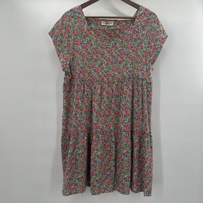 Natural Life Dress Womens Medium Ditzy Floral Ruffle Cottage Prairie