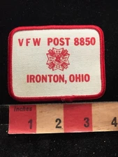 Vintage VFW POST 8850 IRONTON OHIO Advertising Patch 86NA