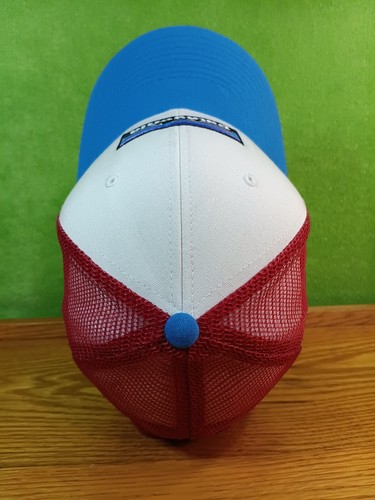 Patagonia Hat Cap Adult Red White Blue Mesh Snap Back Trucker Outdoors Hiking - Picture 10 of 12