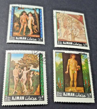 Ajman 1968 Airmail - European Paintings of Adam and Eve Set CTO Used