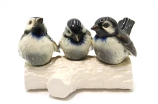 1970 Goebel Sparrow Bird Trio 3 Log Figurine CV121