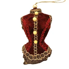 #3869 Dress form decorative Christmas ornament  4 X 2