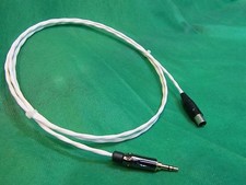 5 Ft Silver Plated Mini XLR Female to 3.5mm Stereo Male For Pro Lapel Mic Cable.