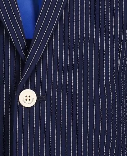 Tommy Hilfiger Boys Seersucker Stripe Suit Jacket Navy Size 14 New $125 - Picture 3 of 7