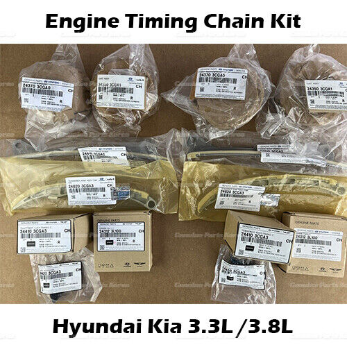 ⭐Genuine⭐ Engine Timing Chain Kit 14P for 3.3L 3.8L Santa Fe Sorento Azera Genes - Picture 1 of 8