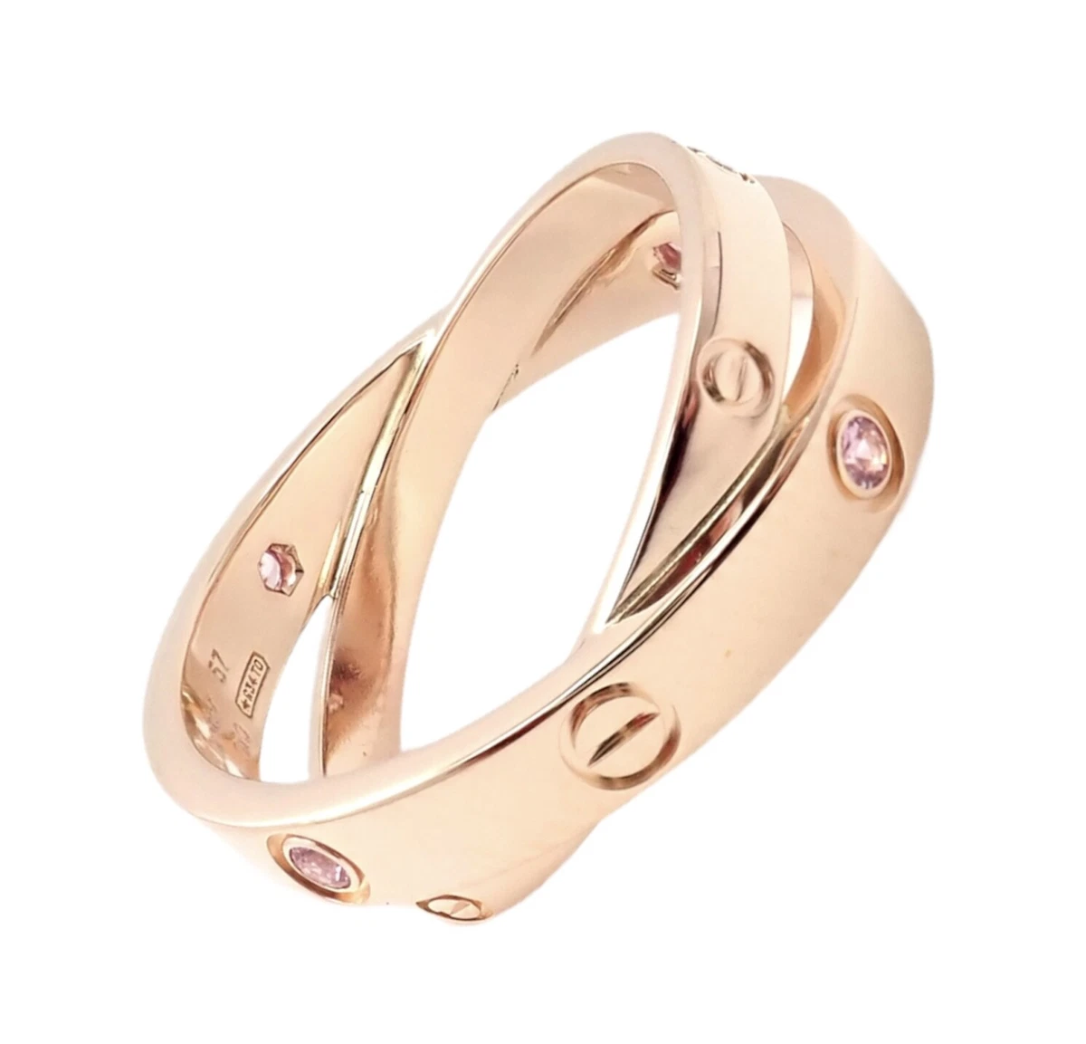 Cartier Pink Sapphire LOVE Bracelet - 18K Rose Gold Cuff