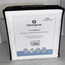 Bedgear Full Size Germ shield Mattress And Pillow Cover Set  100% Cotton Fabric 