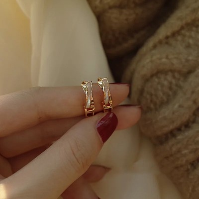 Aretes Argollas En Oro 14k Pendientes Joyería Fina De Moda Regalos Para Mujer