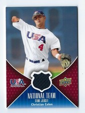 CHRISTIAN COLON 2009 UD USA NATIONAL TEAM GAME JERSEY USA-CC UPPER DECK BASEBALL