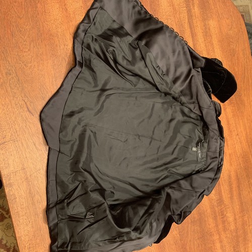 VTG 80s W/ TAG $440 CROPPED Jacket Carmen Marc Valvo Velvet Silk FEMME Black 8 - Picture 8 of 14