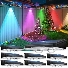 LED Solar Fence Lights Outdoor Garden Yard Wall Step Stairs Deck Lamp Waterproof