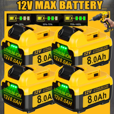 #ad #ad PACK 12v 8.0Ah 12 Volt Max Lithium Battery For Dewalt DCB127 2 DCB120 3.5 4.0AH $16.90