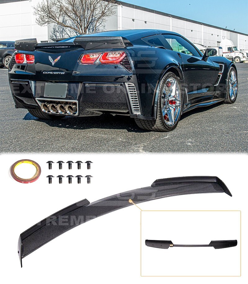 Carbon Fiber Full Rear Spoiler For 14-19 Corvette C7 Z06 Z07 Stage