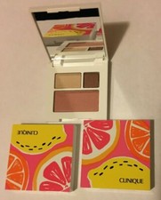 Lot of 3 CLINIQUE ALL ABOUT SHADOW DUO 01 LIKE MILK & 07 SUNSET GLOW Travel