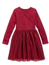 Old Navy Toddler Girls Burgundy Thermal-Knit Fit & Flare Dress Size 2T