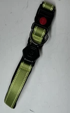 Tacticle Dog Collar with Airtag Holder Waterproof Reflective Yellow/Green L