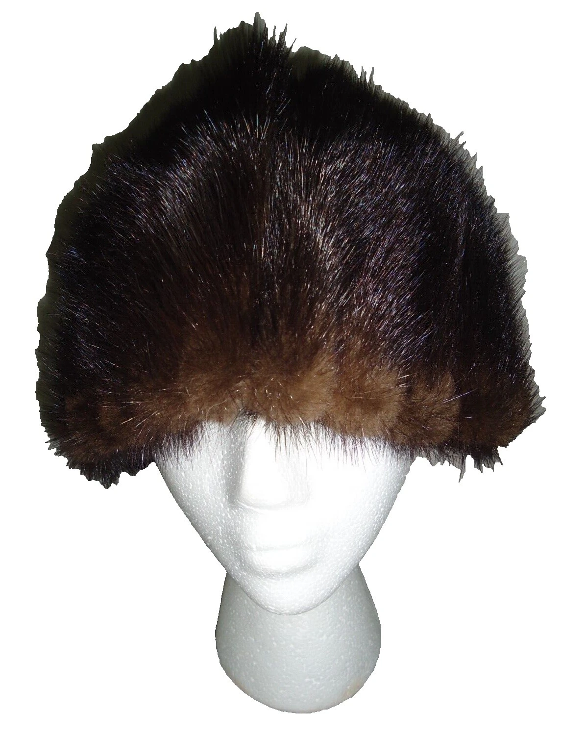 Sombreros vintage marrón de piel para mujer