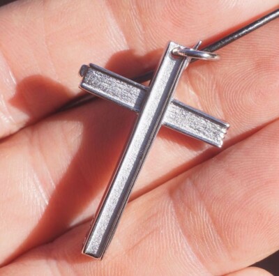 WORLD TRADE CENTER WTC STERLING SILVER CROSS PENDANT NECKLACE!