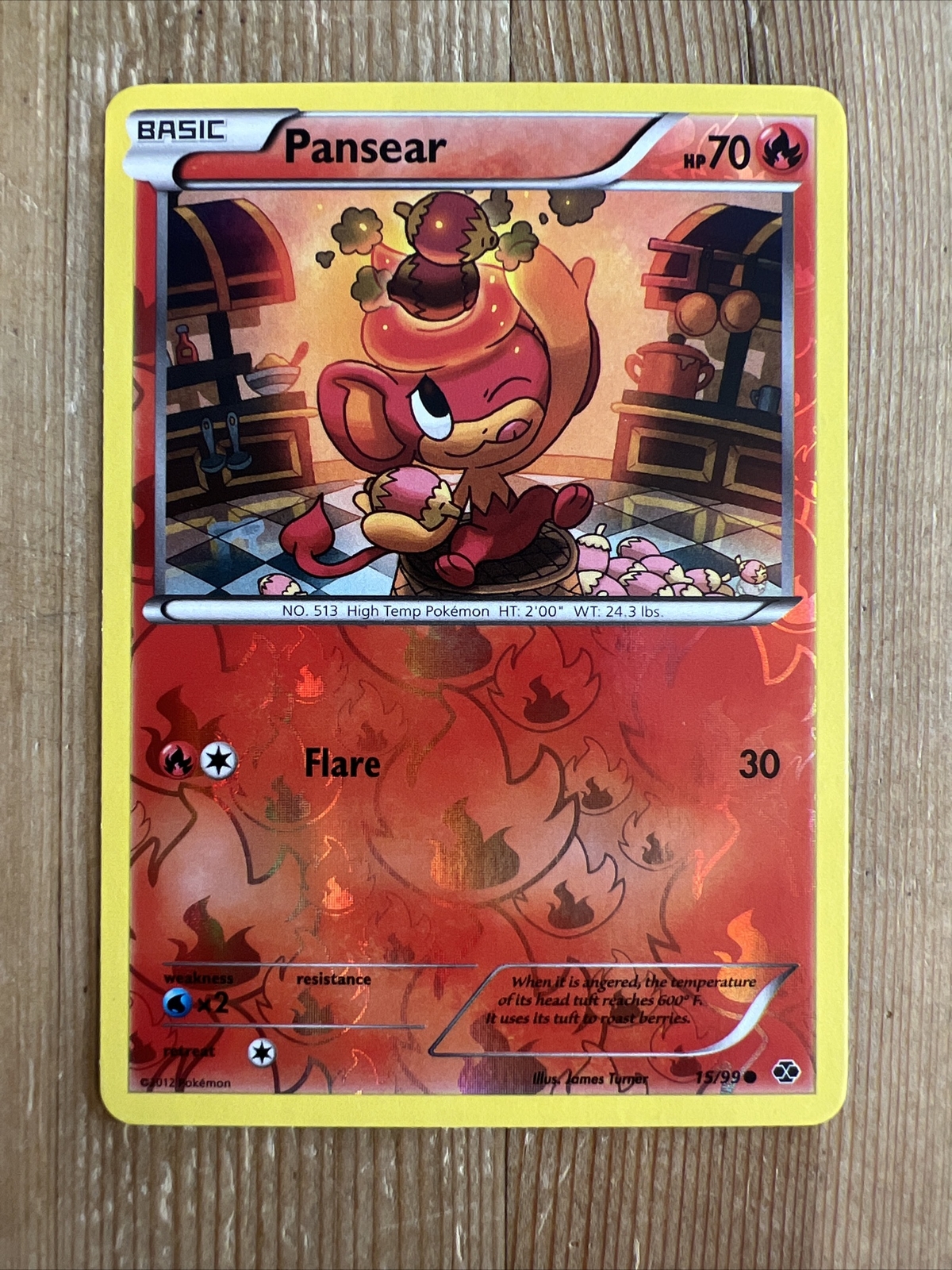 Pokémon TCG Pansear Next Destinies 15/99 Reverse Holo Common NM