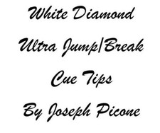 1 Picone White Diamond Pool Cue Tip - Jump/Break Cue Tip 14mm