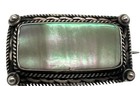 Vintage brooch sterling silver 925 mother of pearl victorian small