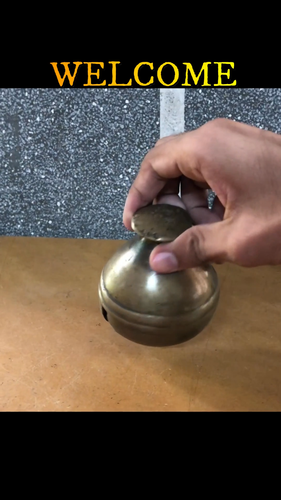 Indian Antique Cow Bell Heavy Bronze Asian Traditional Pet Ornament. G70-97 - Video 1 of 1