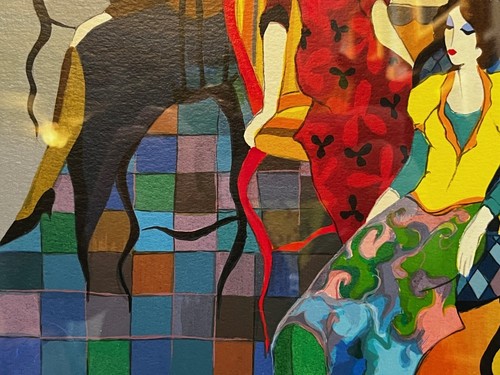 Itzchak Tarkay "Social Club" Beautifully Matted & Framed, Hand-Signed & Numbered - Picture 8 of 10