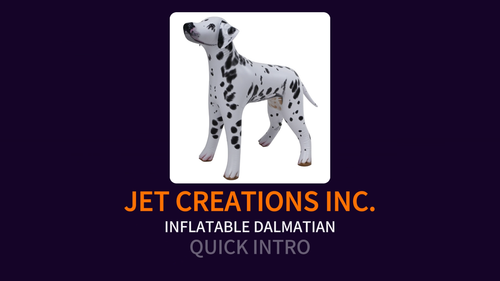 Jet Creations Inflable Perro Dálmata 36" H Exterior Hogar Patio Decoración Halloween - Vídeo 1 de 1