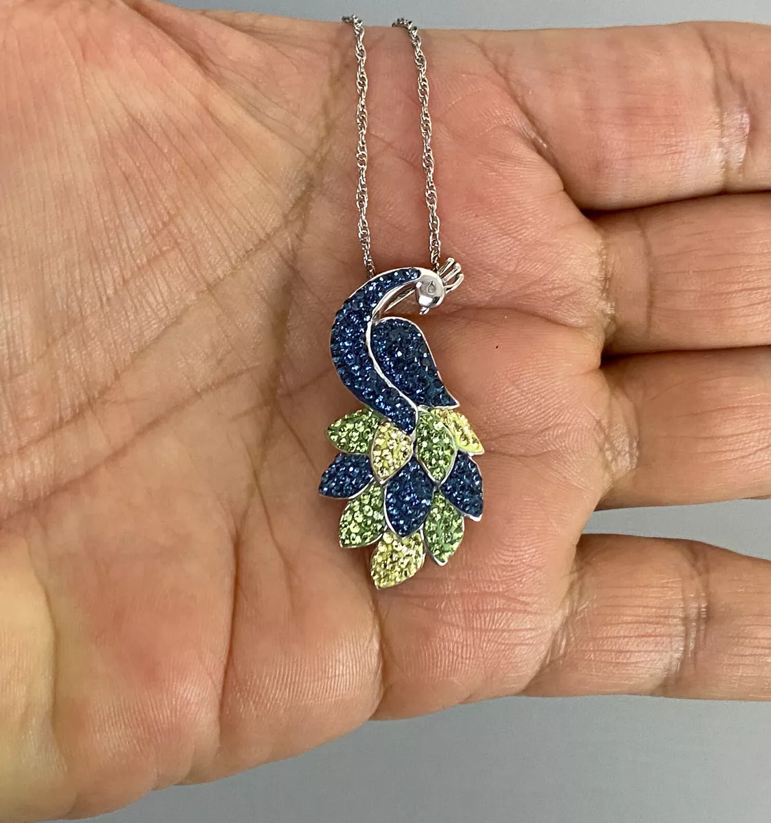 Swarovski peacock pendant clearance