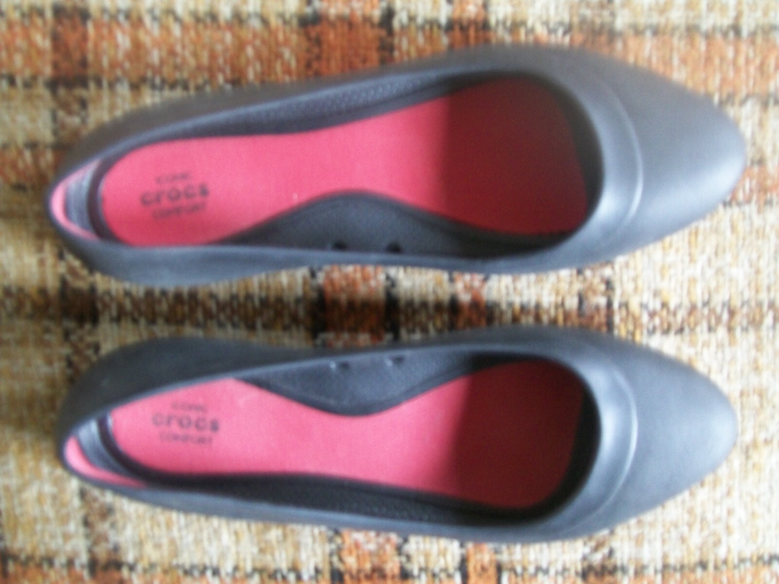 Crocs Womens 7 Black Rubber Flats eBay