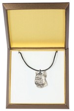 French Bulldog, Frenchie II - Dog necklace in gift box, silver-plated locket for