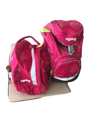 Schulrucksack Ergobag Mädchen Set mit Sportbeutel  Rosa Grundschule