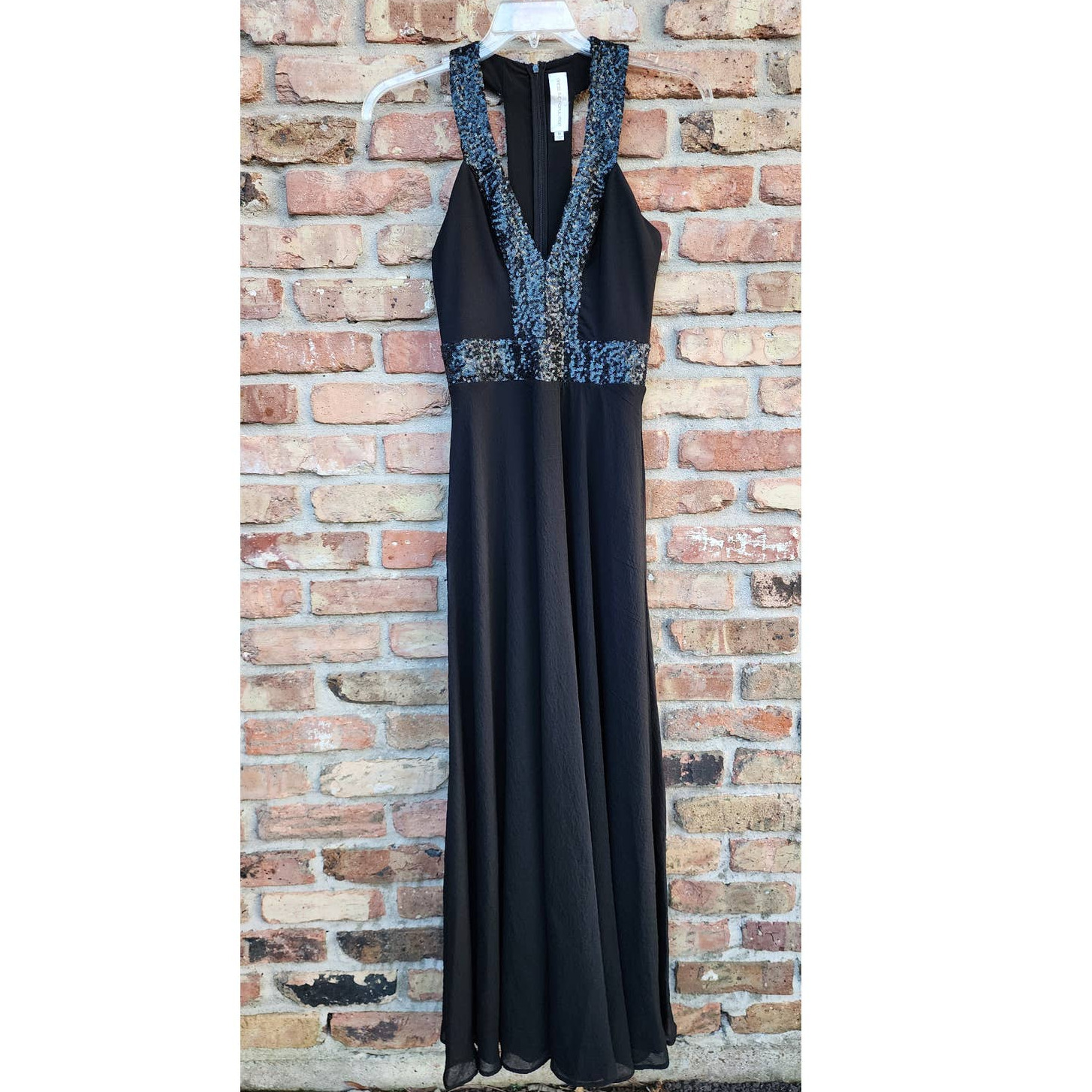 Dress the Population Delani Black Crepe Sequin Ma… - image 4